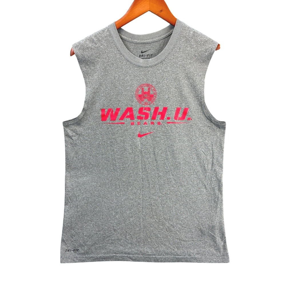 Nike Wash U Bears Dri Fit Tank Top Mens S Gray Sleeveless Muscle Shirt Gym NCAA